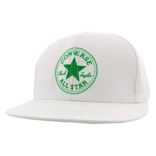 Unisex White/Green 100% Snapback Cap For Men Women