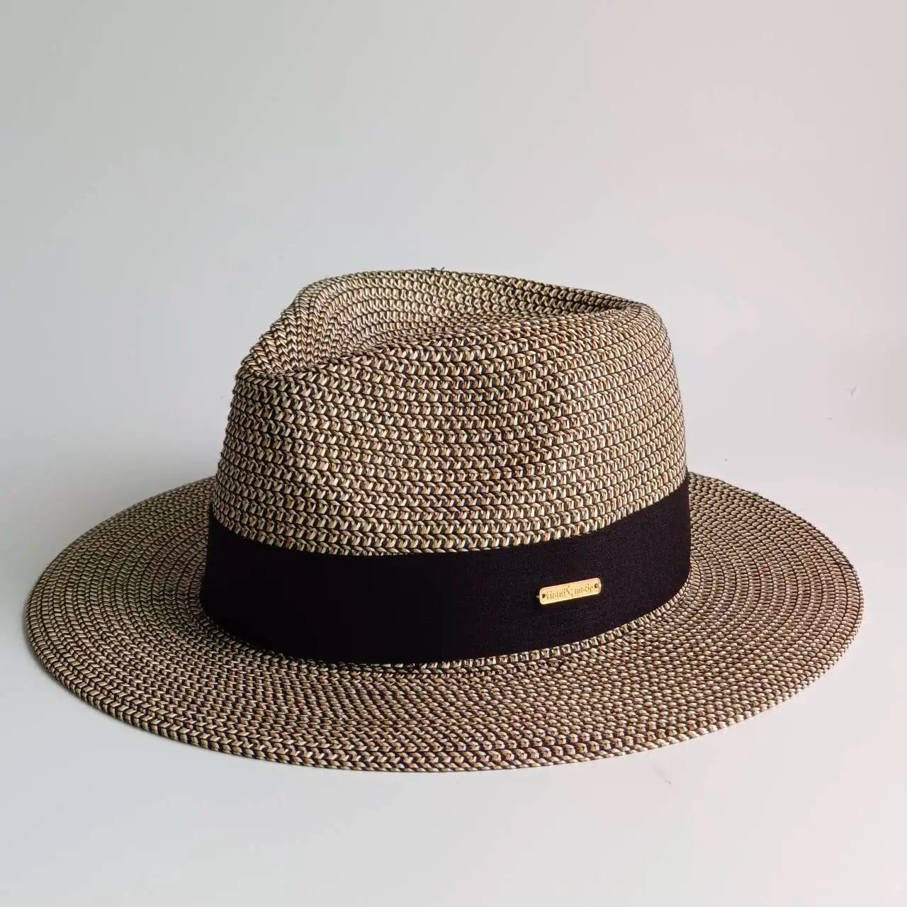 Classic Wide Brim Straw Fedora Hat For Women Men
