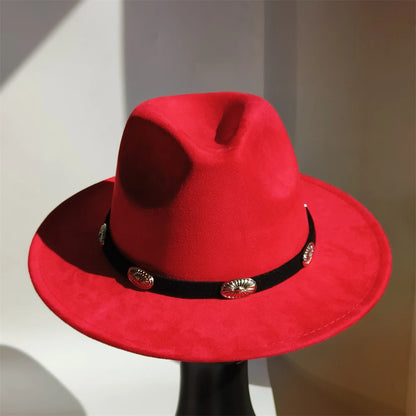 Simple Suede Fedora Hat For Men Fedoras With Handmade Band Panama Hat