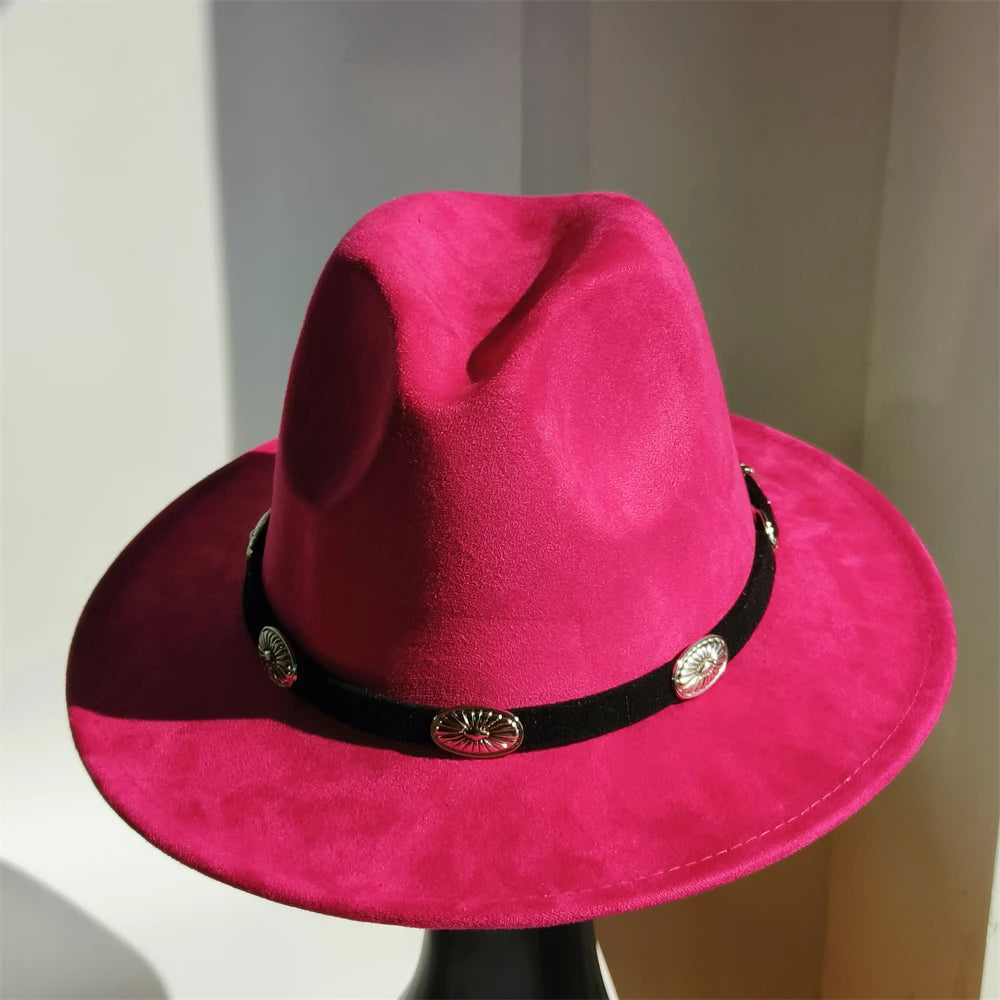 Simple Suede Fedora Hat For Men Fedoras With Handmade Band Panama Hat