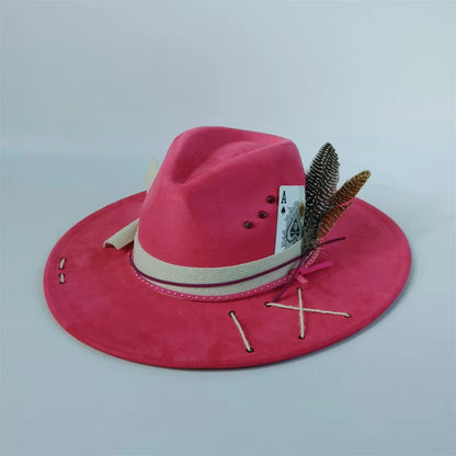 Handmade Fedora Hat Suede Men's And Women's Hat