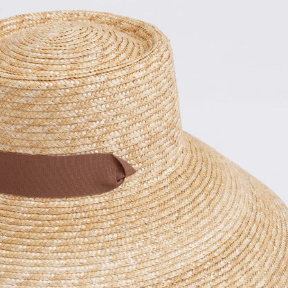 Women Wide Brim Straw Hat With Chin Strap Summer Sun Hats UV Sun Protection Beach Hat