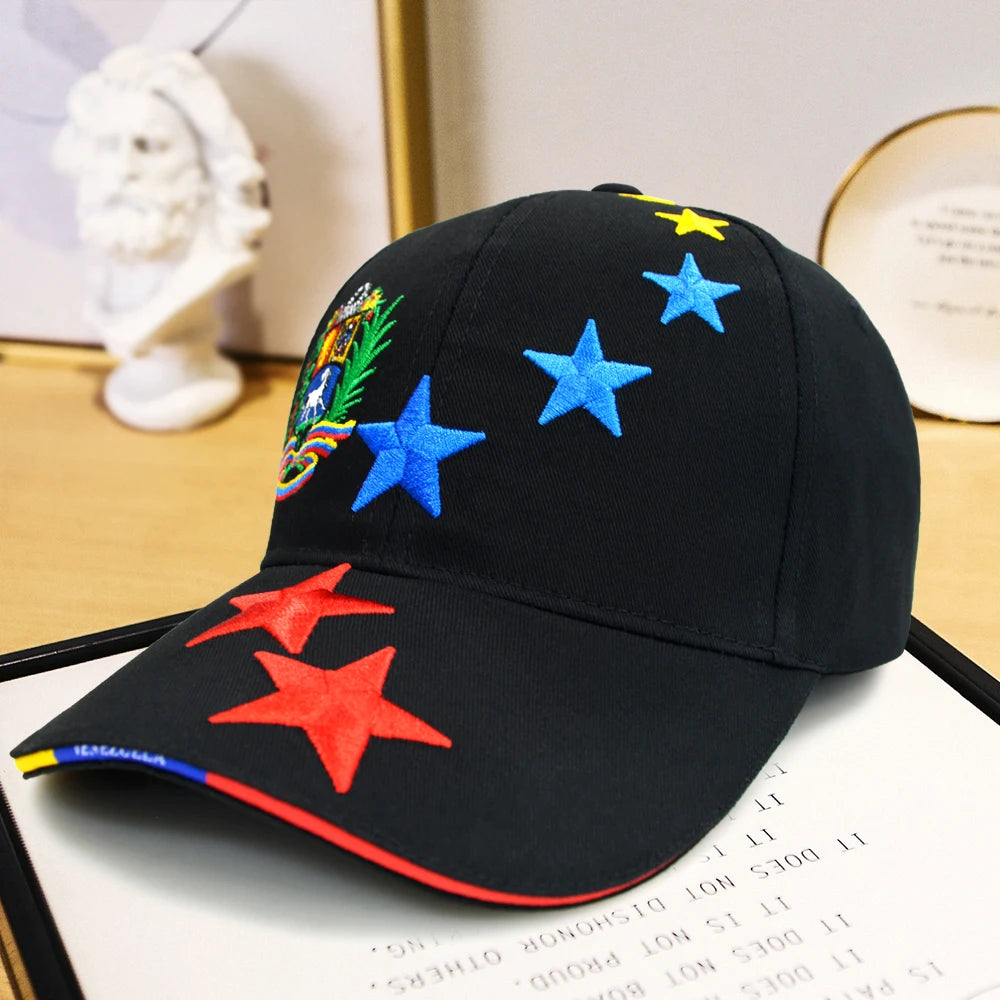 Baseball Cap Embroidery 7 Stars Logo Venezuelan Sports Cap Women Men Hats