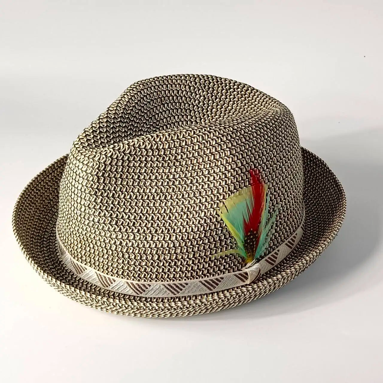 Classic Wide Brim Straw Fedora Hat For Women Men