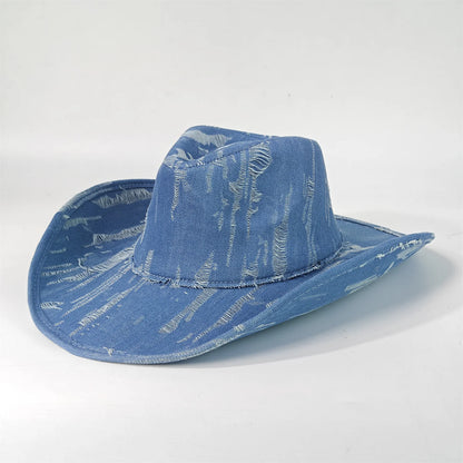 Women Men Felt Wide Brim Cowboy Cowgirl Hat