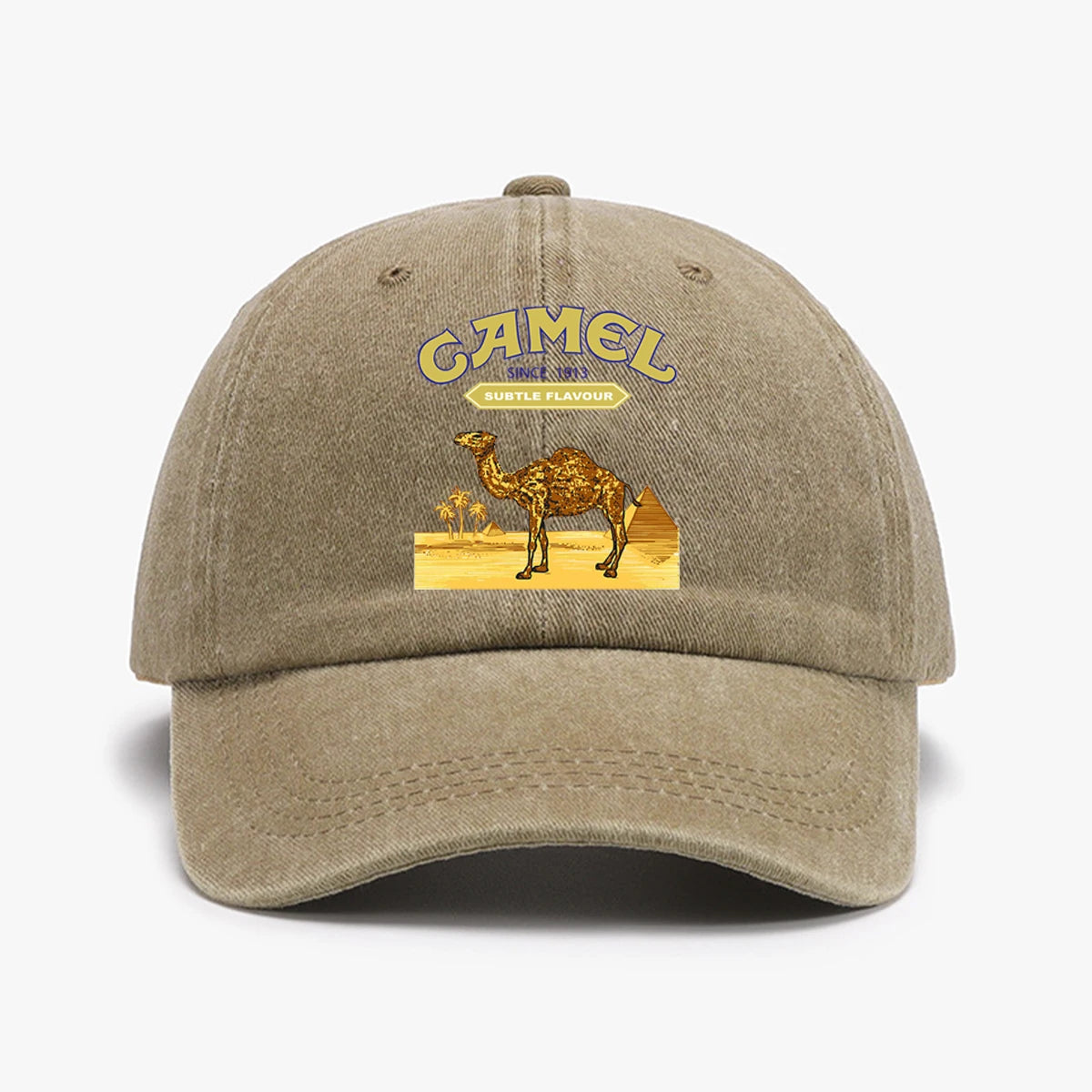 Camel Printed Baseball Cap Outdoor Fashion Accessories, Adjustable
