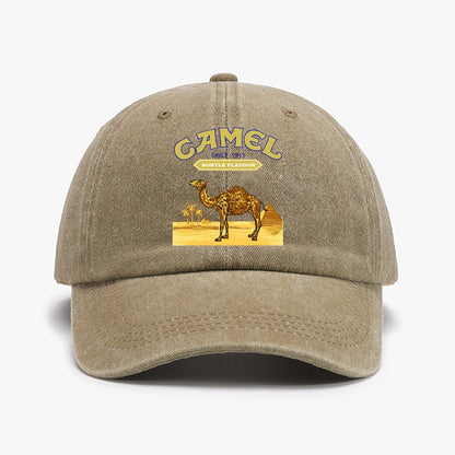 Camel Printed Baseball Cap Outdoor Fashion Accessories, Adjustable
