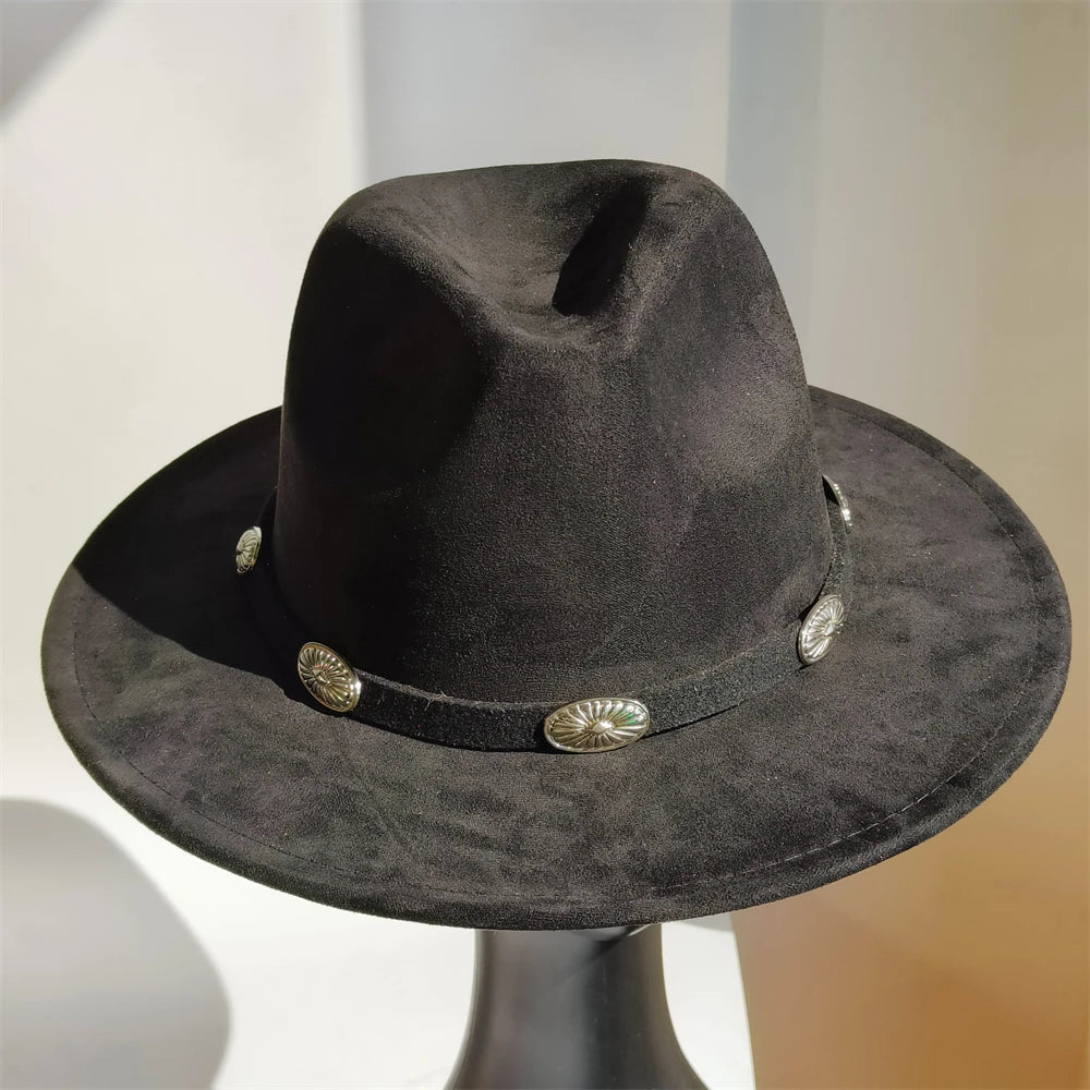 Simple Suede Fedora Hat For Men Fedoras With Handmade Band Panama Hat