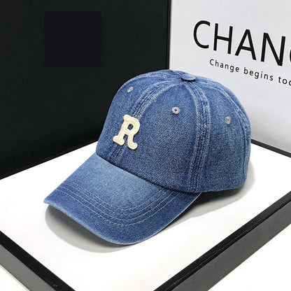 Denim Baseball Caps Casual 100% Cotton Letter C Baseball Cap
