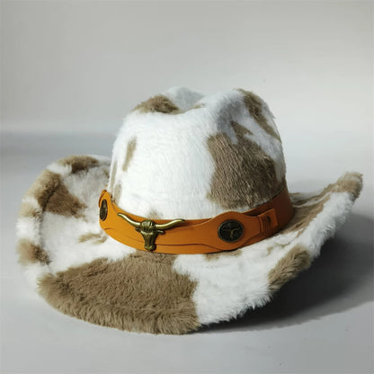 Faux Fur Cow Print Cowboy Hat Cowboy Hat For Men