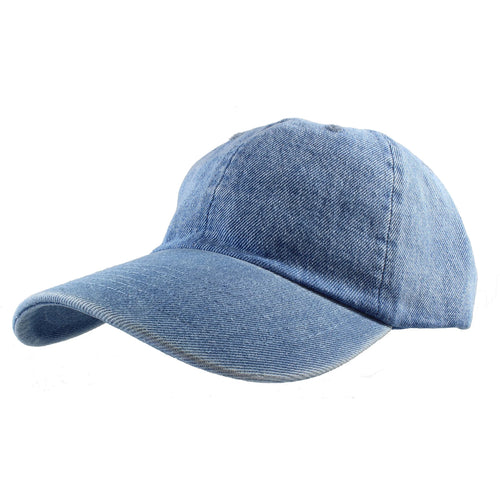Summer Blank 100% Cotton Denim Classic Baseball Caps