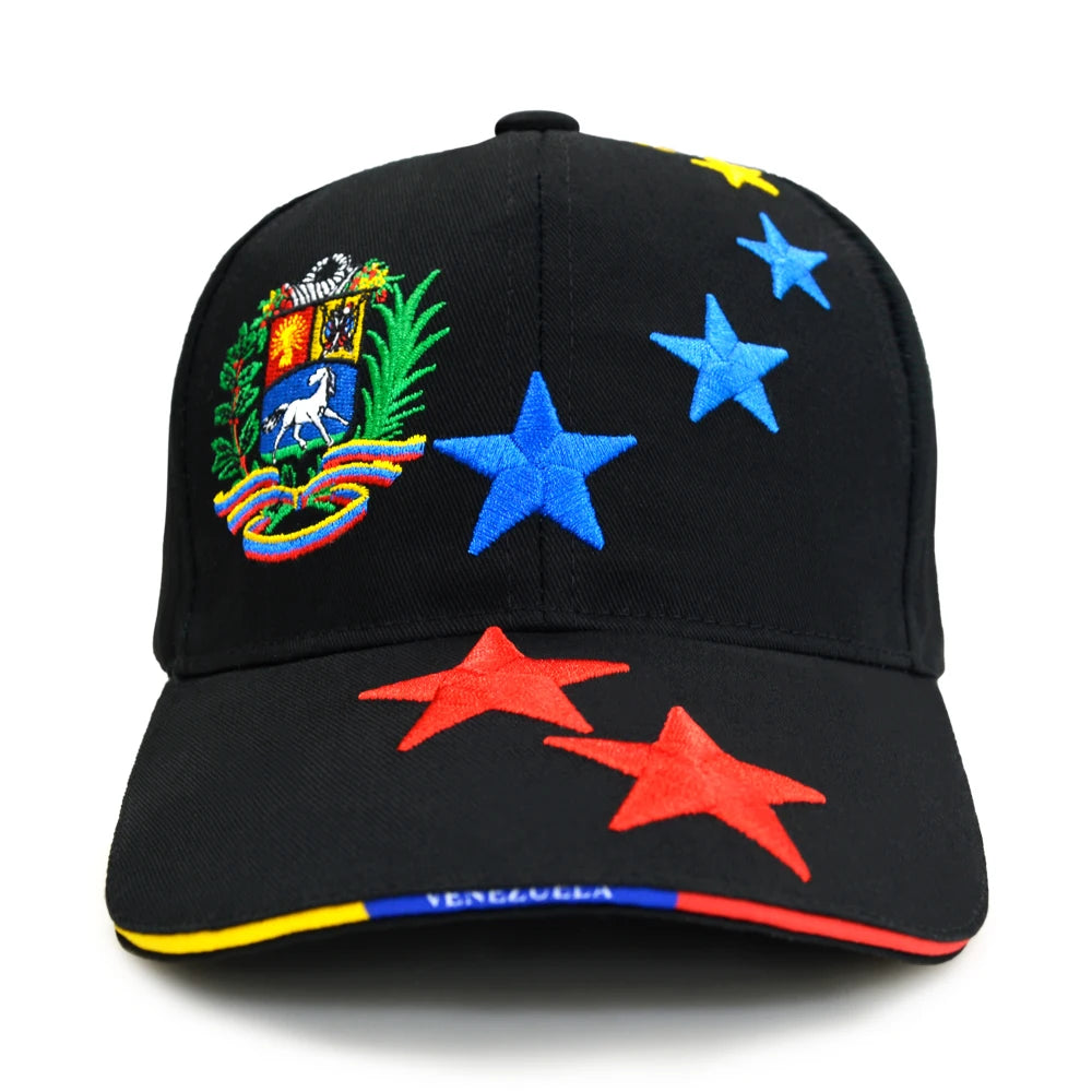 Baseball Cap Embroidery 7 Stars Logo Venezuelan Sports Cap Women Men Hats