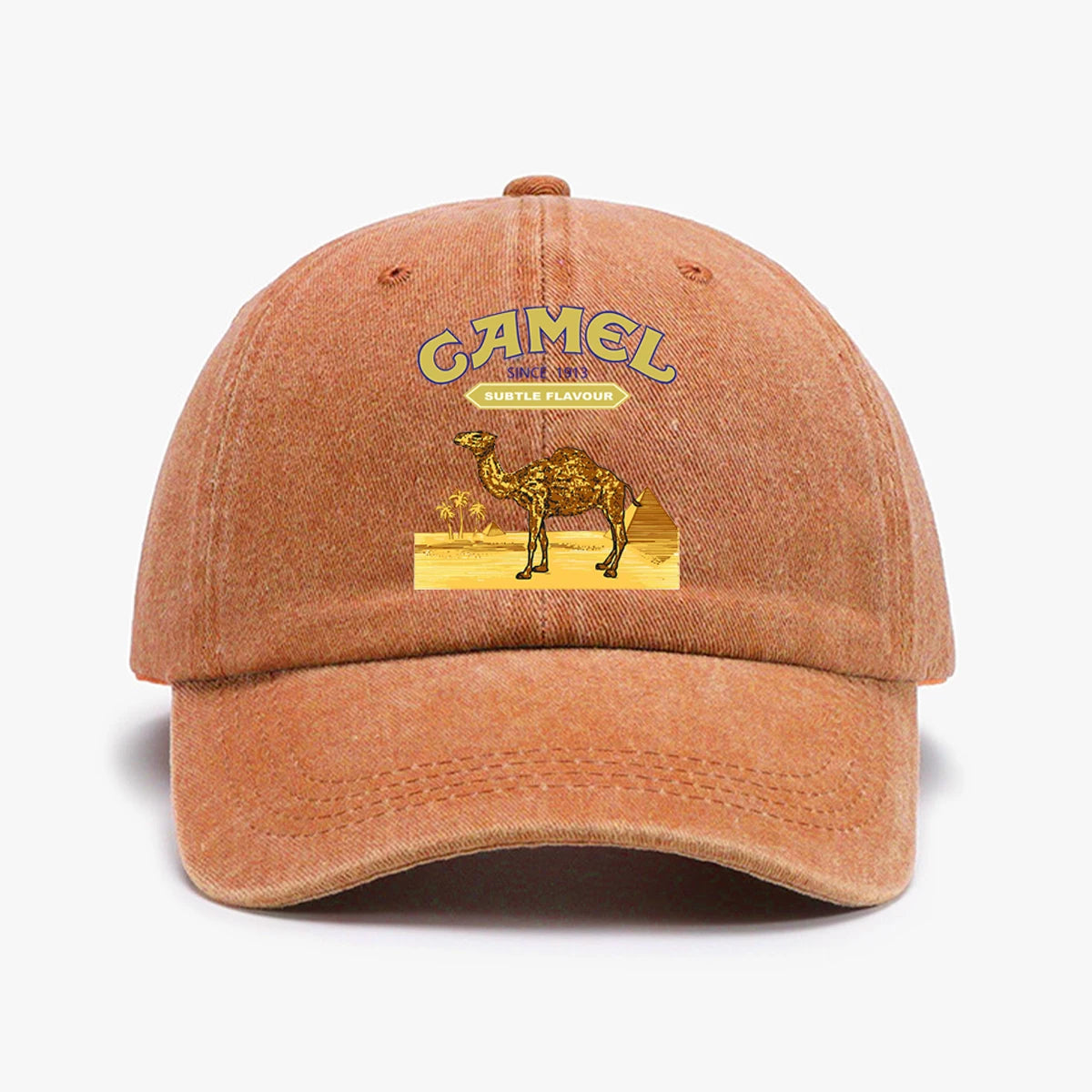 Camel Printed Baseball Cap Outdoor Fashion Accessories, Adjustable