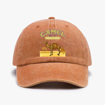 Camel Printed Baseball Cap Outdoor Fashion Accessories, Adjustable