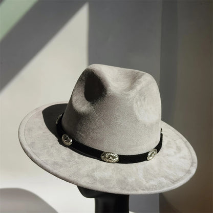 Simple Suede Fedora Hat For Men Fedoras With Handmade Band Panama Hat