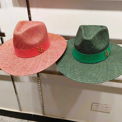 Treasure Grass Material Summer Straw Hat Dyed Jazz Straw Hat