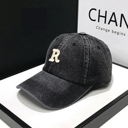 Denim Baseball Caps Casual 100% Cotton Letter C Baseball Cap
