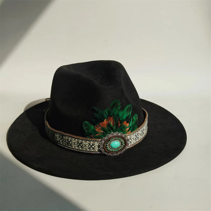 Simple Suede Fedora Hat For Men Fedoras With Handmade Band Panama Hat
