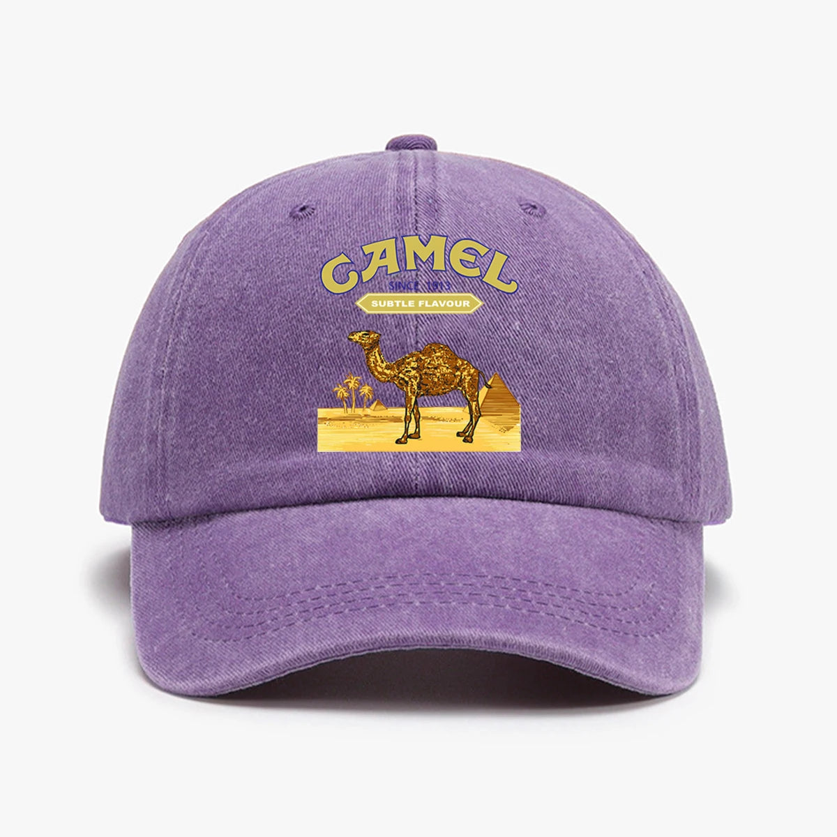 Camel Printed Baseball Cap Outdoor Fashion Accessories, Adjustable