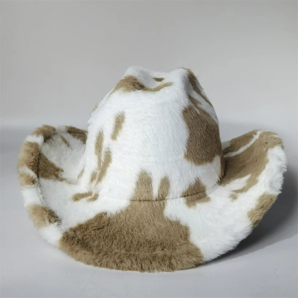 Faux Fur Cow Print Cowboy Hat Cowboy Hat For Men