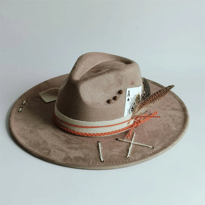 Handmade Fedora Hat Suede Men's And Women's Hat