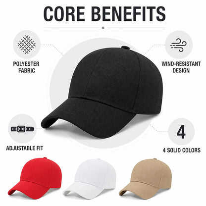 Adjustable Plain Baseball Cap Durable Cotton Dad Hat With Metal Buckle Outdoor Activities Must Have