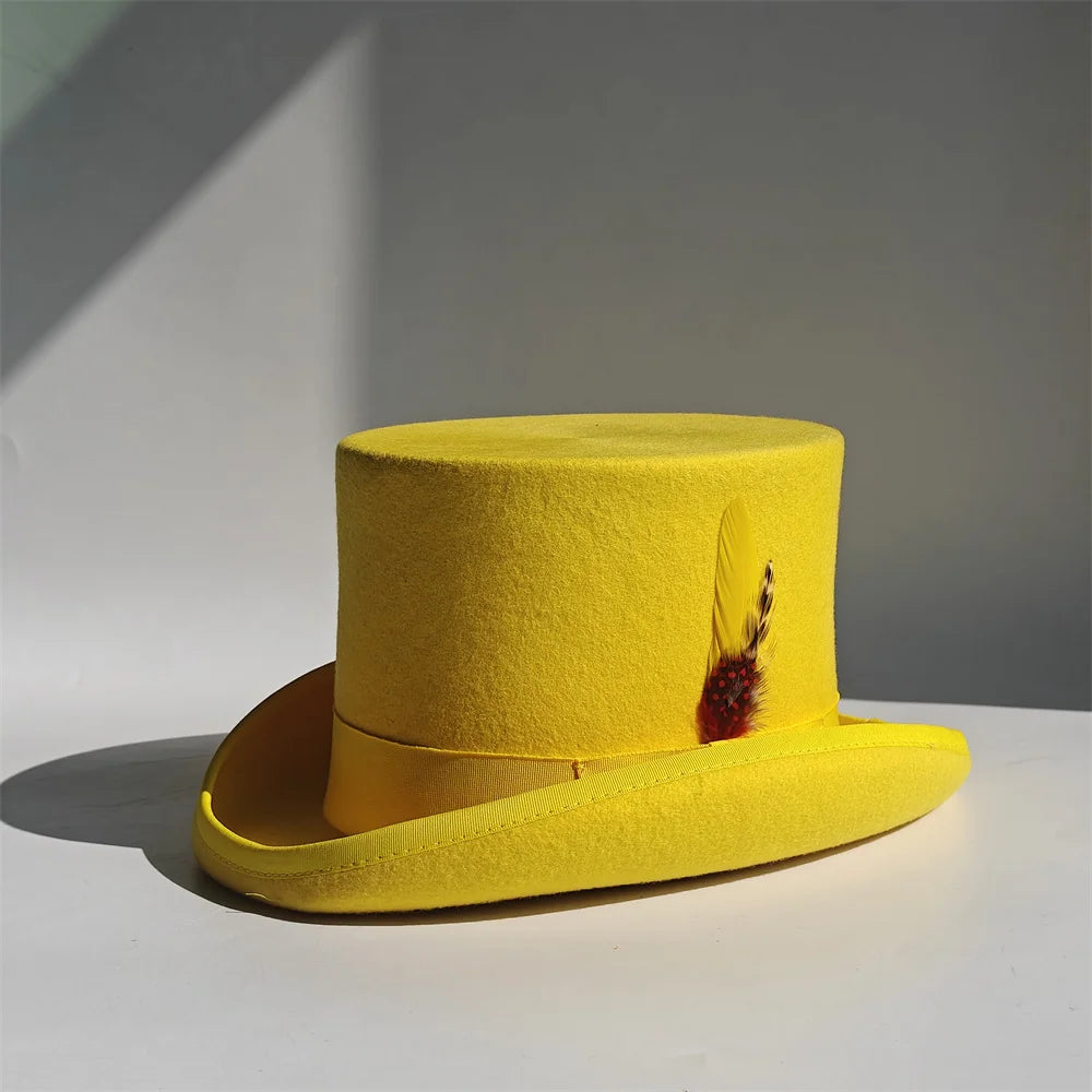Purple 100% Wool Hat For Men And Women Fedora