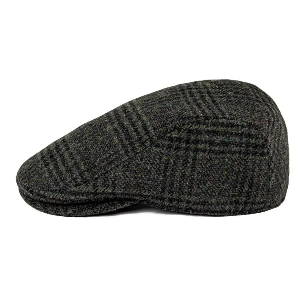 Newsboy Caps Men Wool Blend Flat Cap Winter Warm Hat