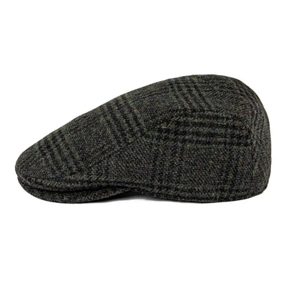 Newsboy Caps Men Wool Blend Flat Cap Winter Warm Hat