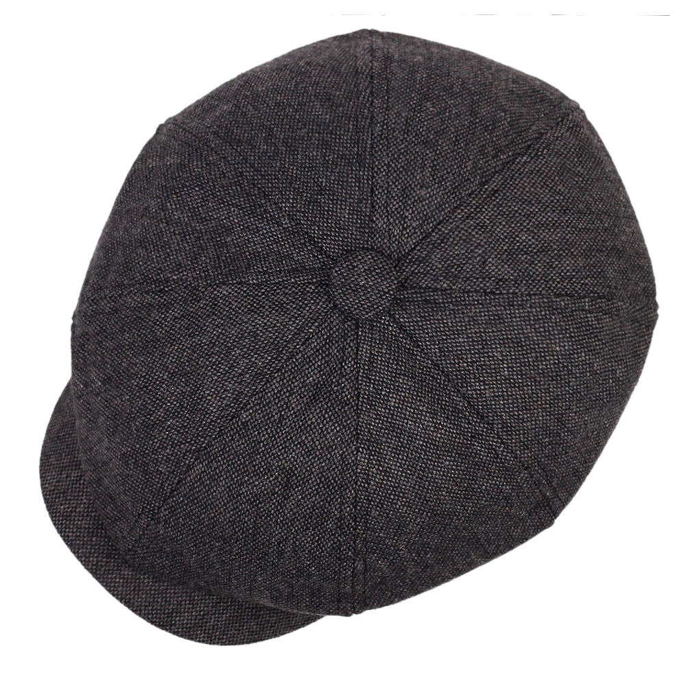 Men Casual Newsboy Hat Peaky Spring Autumn Diamond Check Retro Beret Hat
