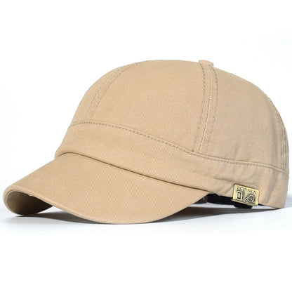 Short Brim Baseball Cap Cotton Men Women Soft Vintage Dad Hat