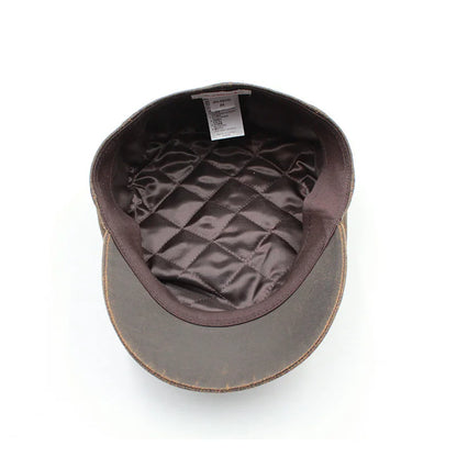 Retro Octagonal Newsboy Cap Man Peaked Beret