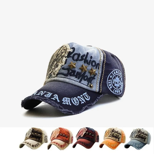 Cotton Fashion Embroidery Antique Style Baseball Cap