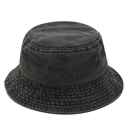 2025 New Fisherman Hat Vintage Denim Bucket Hats Outdoor Men Women Washed Cotton
