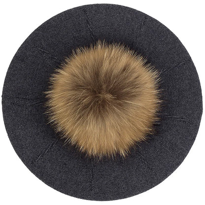 Fashion Elegant Sweet Women Beret Warm Winter Autumn Hat Lovely Ladies Party Hats