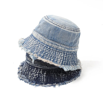 Spring Pure Washed Frayed Fisherman Hat