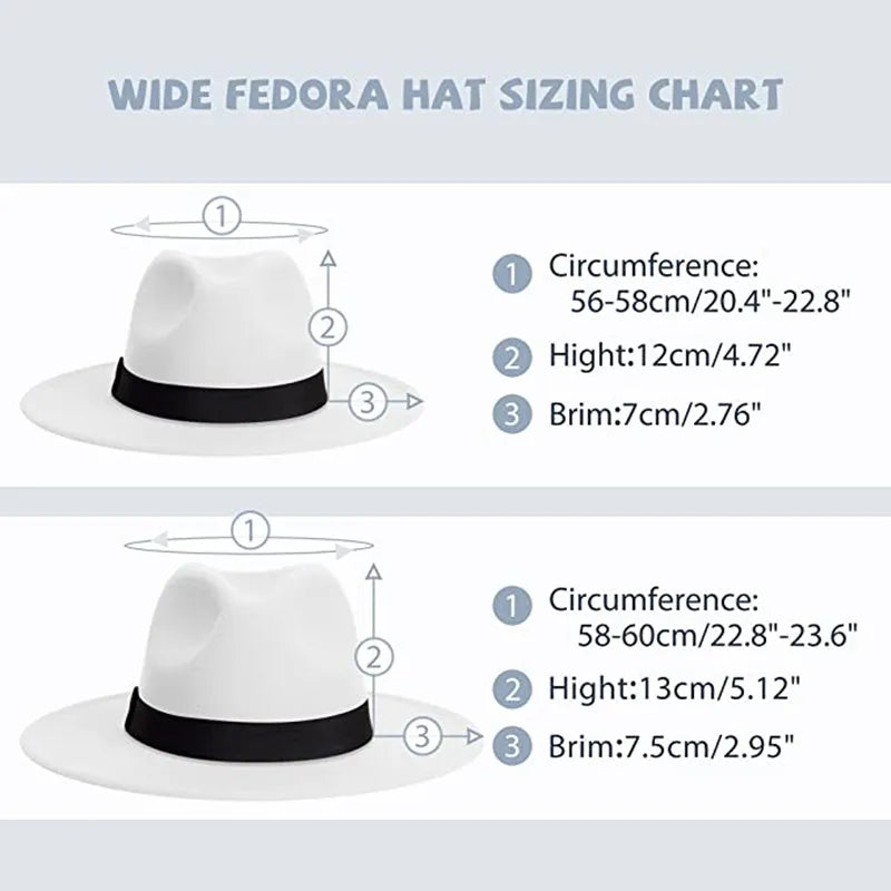 Simple Outside Black Inside Camel Patchwork Wide Brim Fedora