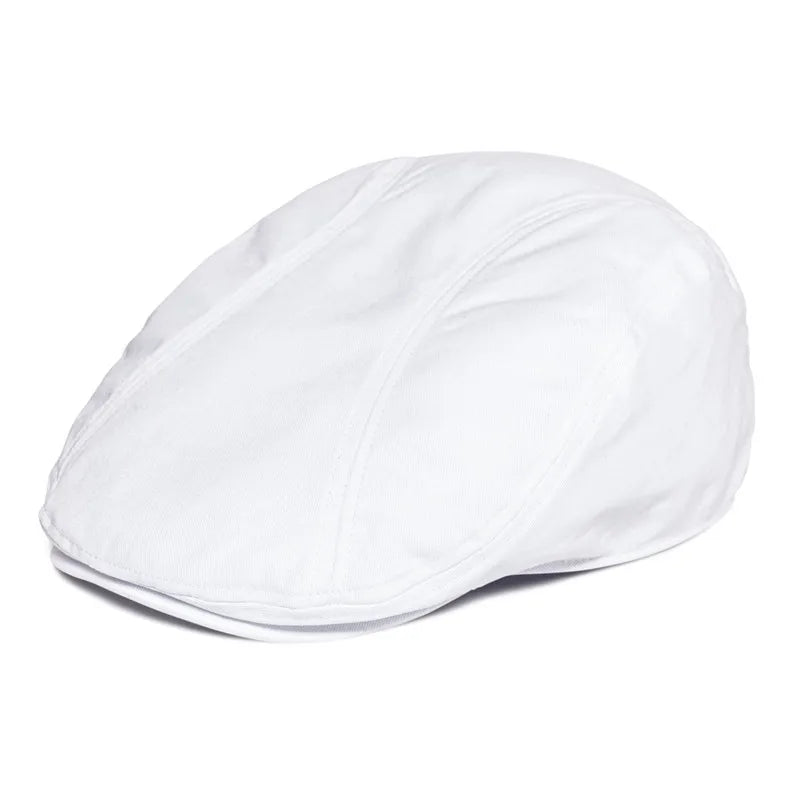 Twill New Flat Cap Men 100% Cotton Ivy Caps Golf Baker Boy Hat