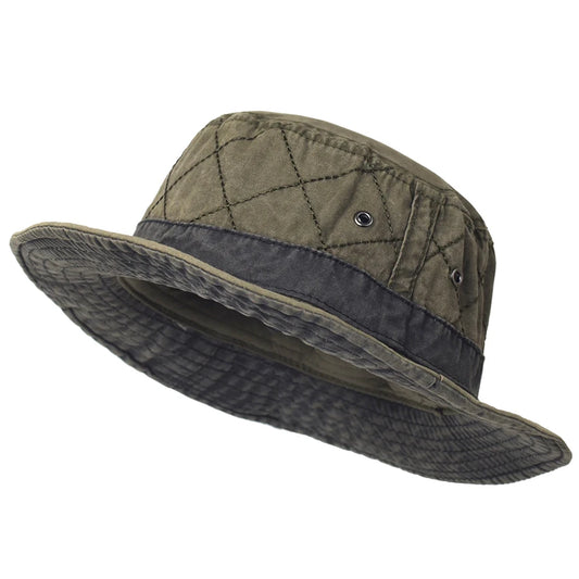 Summer Bucket Hats Men Women Washed Cotton Panama Hat