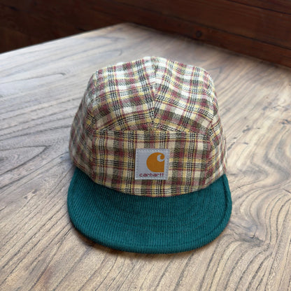 American Color Matching Retro Plaid Soft Brim Bump Cap