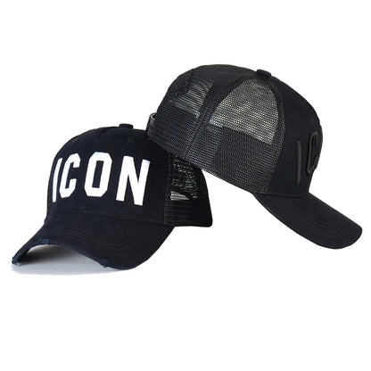 Mesh Summer Baseball Cap For Men Women Embroidery ICON Letters Dad Hat