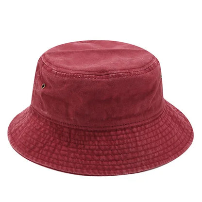 2025 New Fisherman Hat Vintage Denim Bucket Hats Outdoor Men Women Washed Cotton