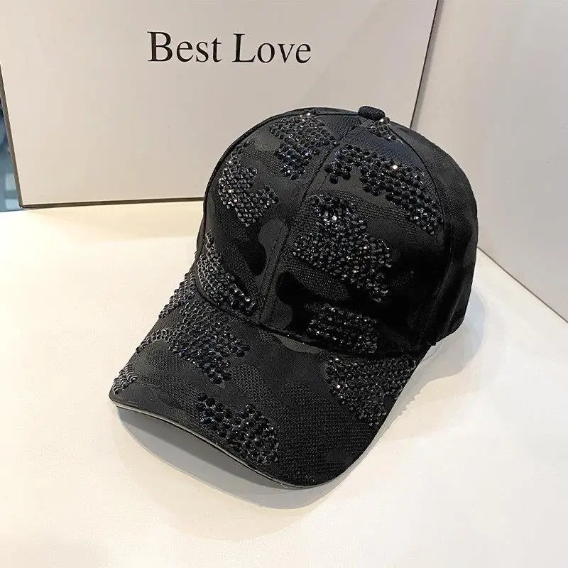 Fashion Baseball Cap Men Women Diamond Letter Snapback Hat
