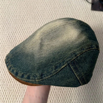 Men Beret Plaid Thick Hat For The Elderly Advanced Winter Autumn Cap