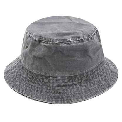 2025 New Fisherman Hat Vintage Denim Bucket Hats Outdoor Men Women Washed Cotton