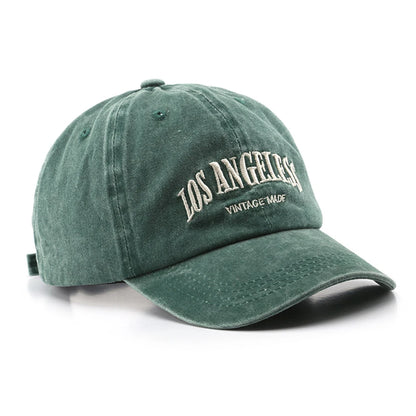 Vintage Letter Green Denim Hats For Men Women
