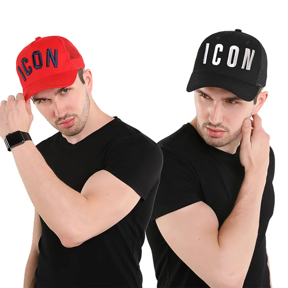 Mesh Summer Baseball Cap For Men Women Embroidery ICON Letters Dad Hat