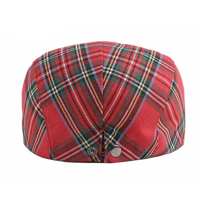 Fashion Fine Stripe Lattice Berets Hat Women Men Spring Summer