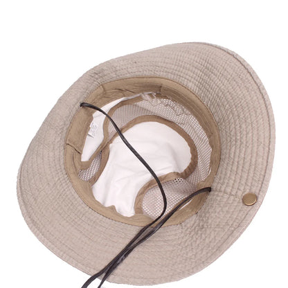 Outdoor Bucket Hat Men Summer Breathable Panama Cap