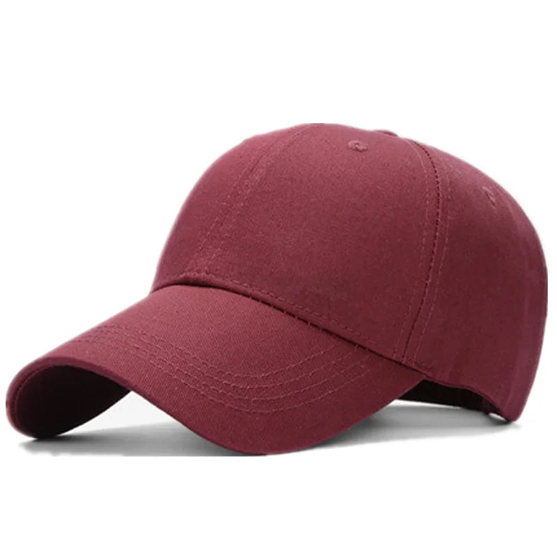 Unisex 100% Cotton Cap High Quality Solid Simple Color Hard Top Baseball Cap Men Women